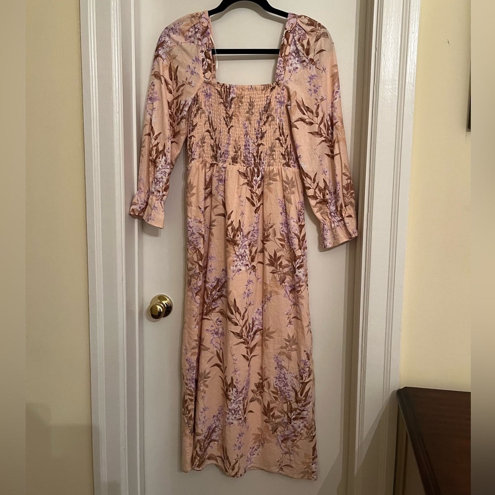 House of Harlow 1960 Floral Maxi Dress in Pink and Brown